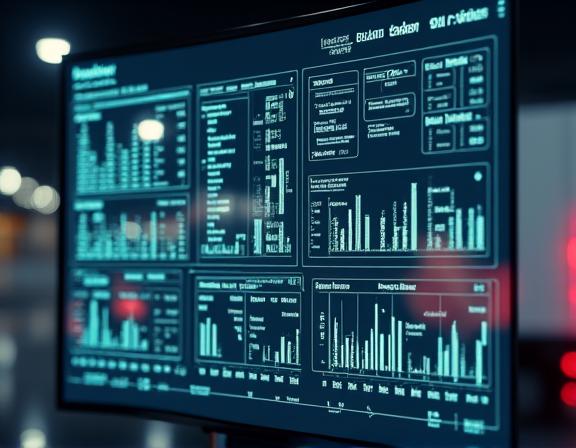 Dashboard de análisis de datos de una flotilla de camiones.